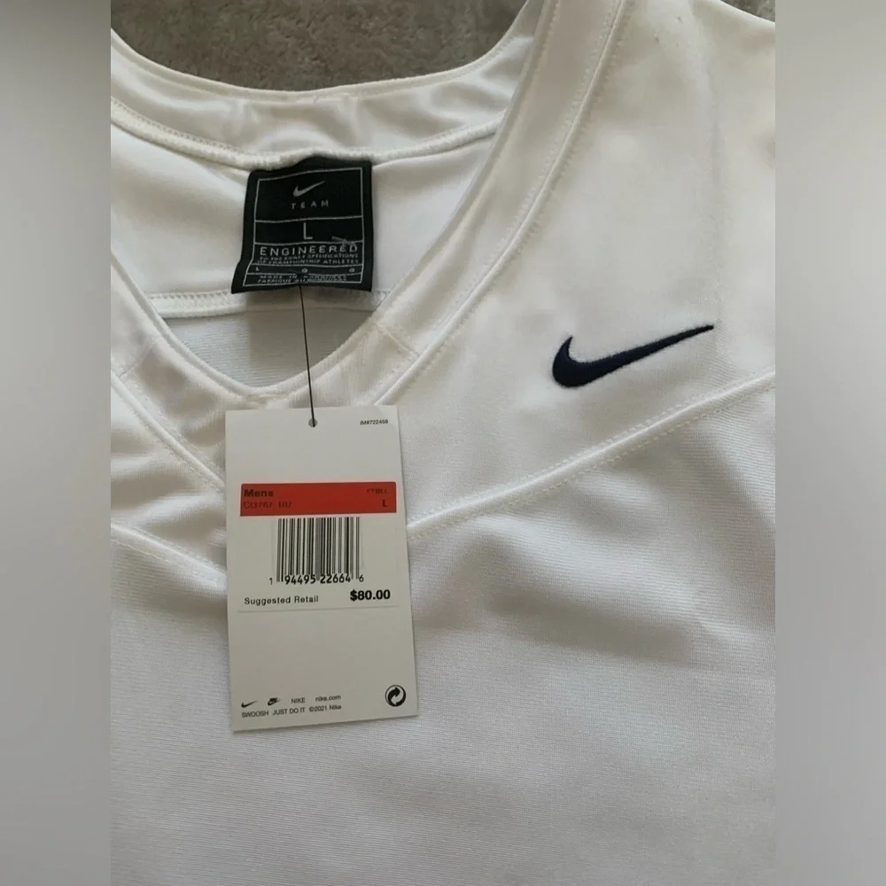 Nike Football Jersey Adult White And Blue Stripes Men’s Size L